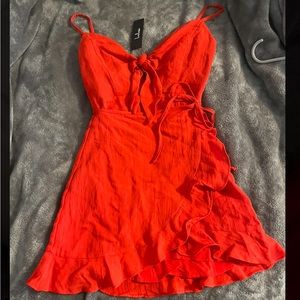 Lulus- red tie dress